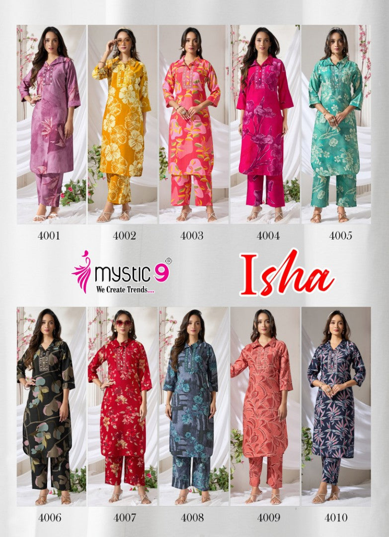 Isha Vol 4 Mystic 9 Vertican Co Ord Set Wholesale Price
