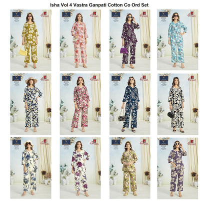 Isha Vol 4 Vastra Ganpati Cotton Rayon 14Kg Co Ord Set Manufacturer Ahmedabad
