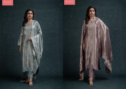 Ishaana 172 Naariti Silk Jacquard Pant Style Suits Wholesale Price