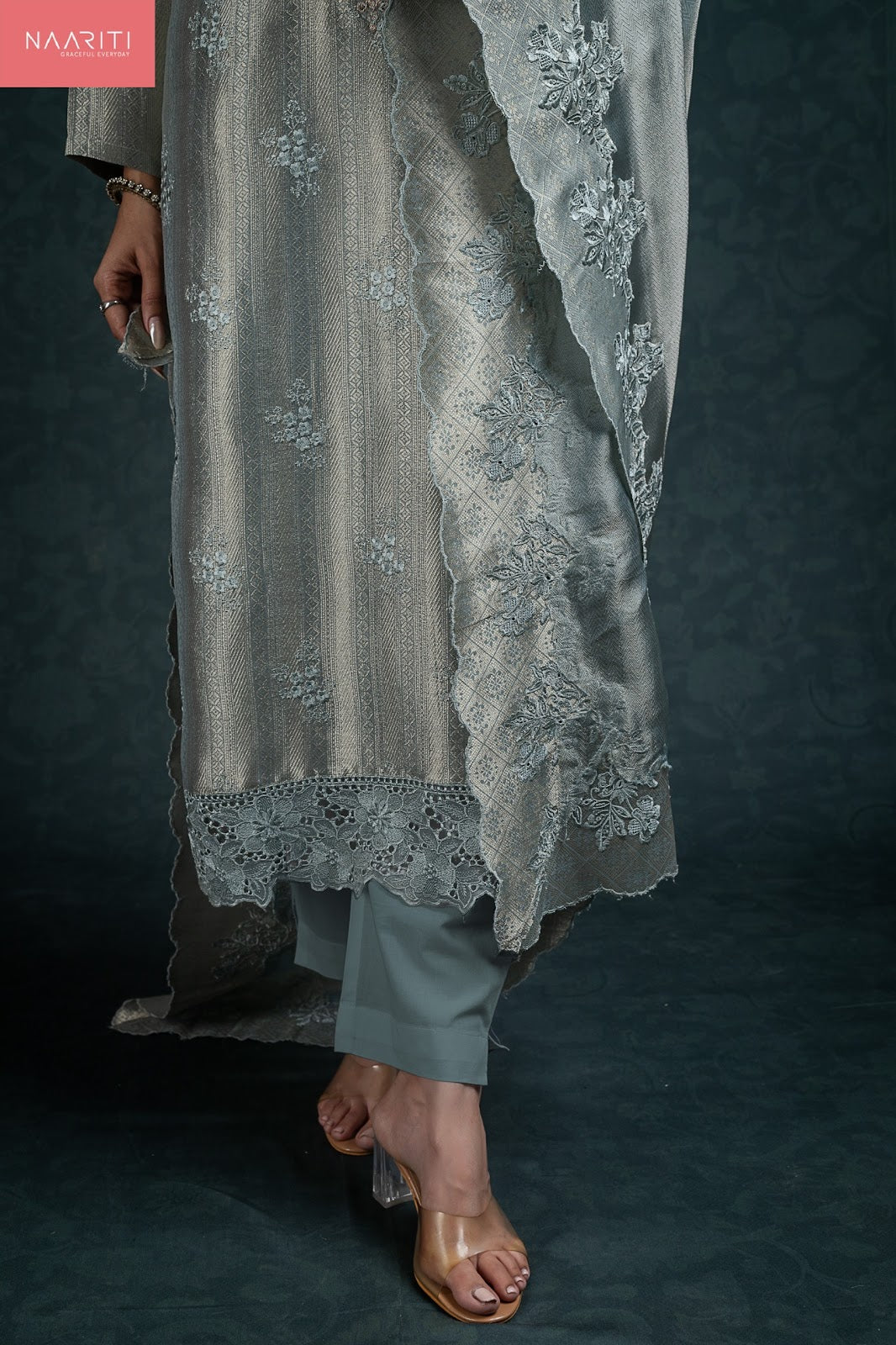 Ishaana 172 Naariti Silk Jacquard Pant Style Suits Wholesale Price