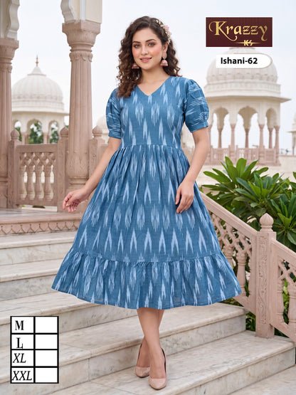 Ishani Krazzy 2807 Kanha Ikkat One Piece Wholesaler India