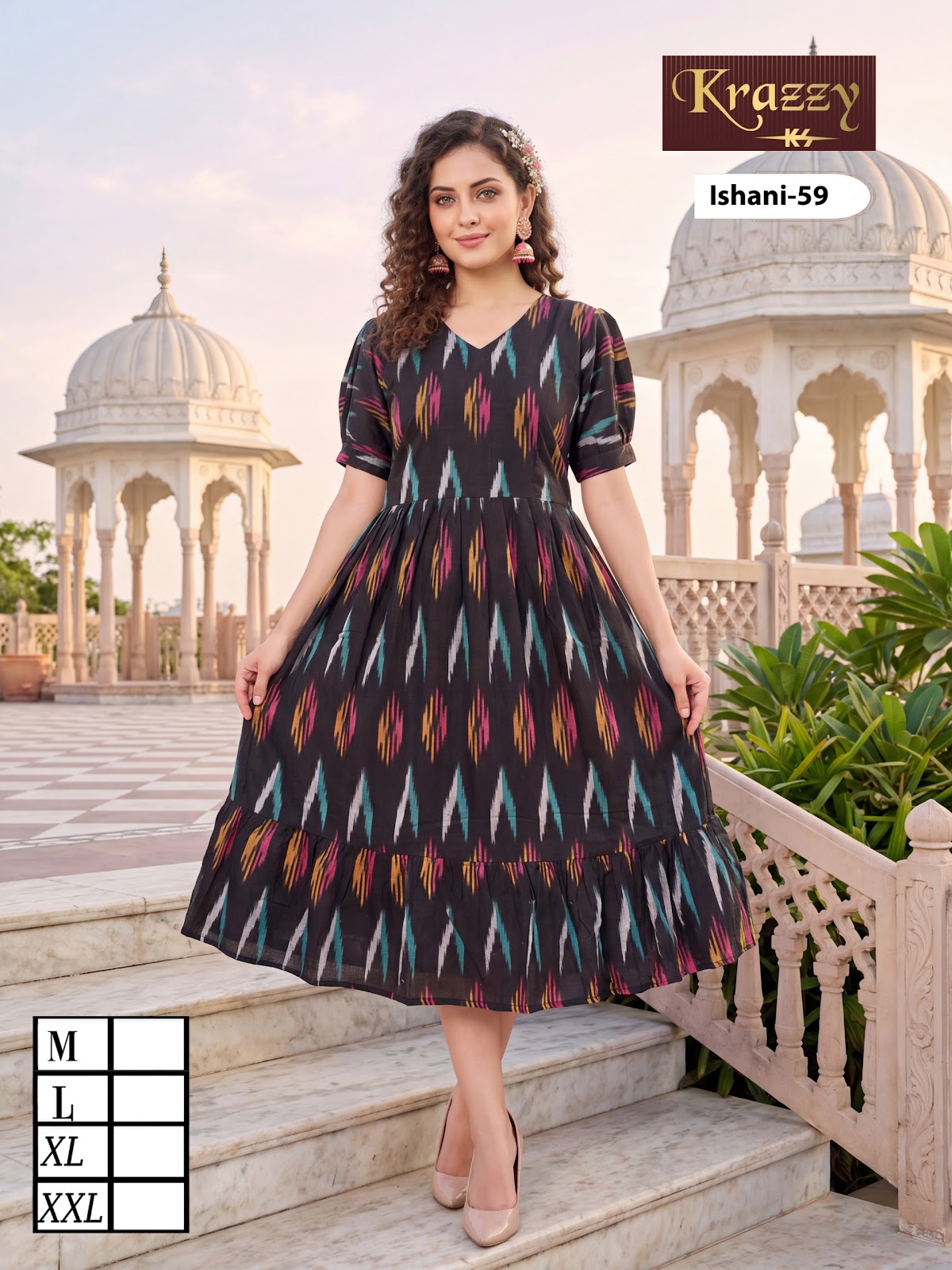 Ishani Krazzy 2807 Kanha Ikkat One Piece Wholesaler India