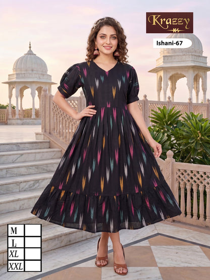 Ishani Krazzy 2807 Kanha Ikkat One Piece Wholesaler India