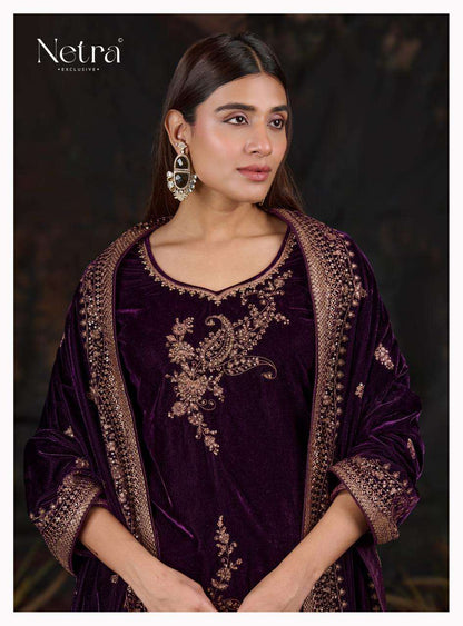 Ishani Netra Premium Silk Velvet Suits Wholesaler Gujarat