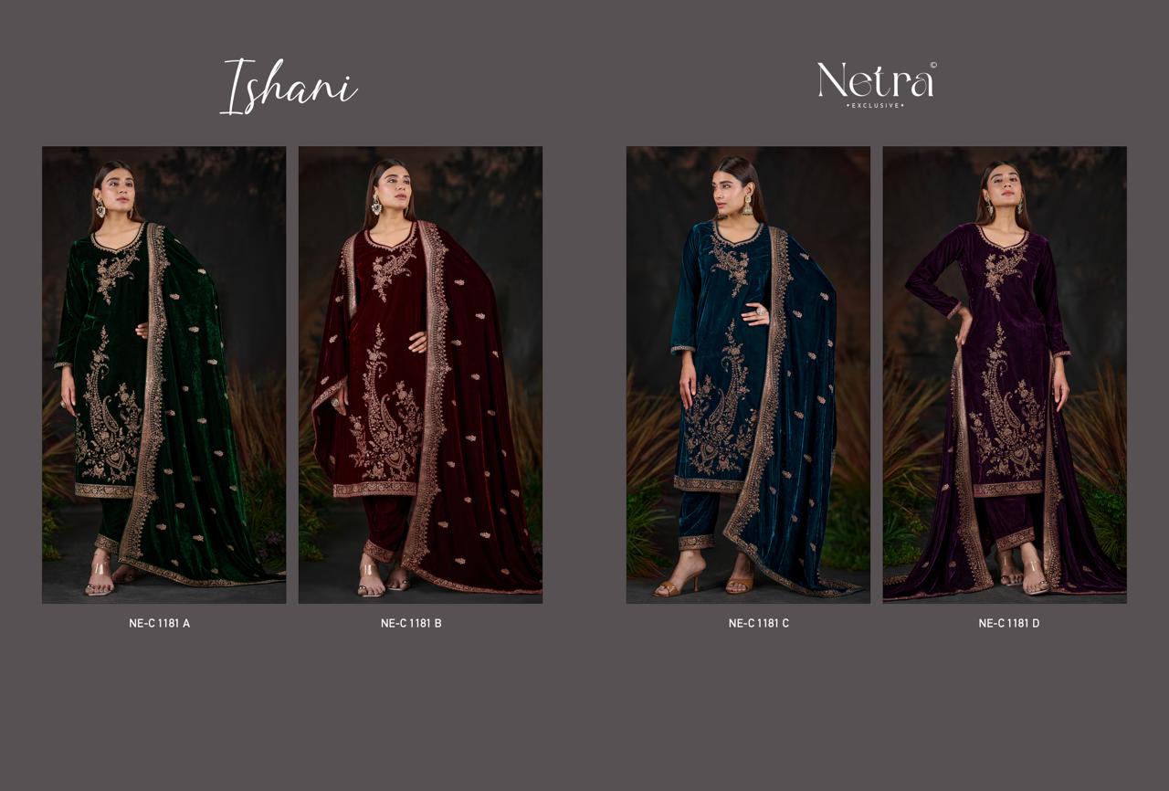 Ishani Netra Premium Silk Velvet Suits Wholesaler Gujarat