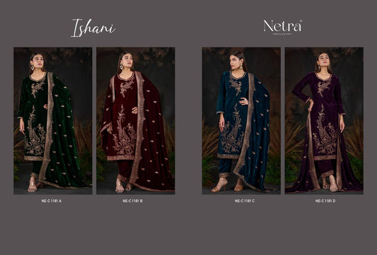 Ishani Netra Premium Silk Velvet Suits Wholesaler Gujarat