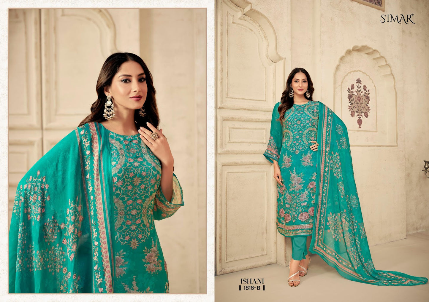Ishani Simar Pure Viscose Pant Style Suits Exporter Gujarat