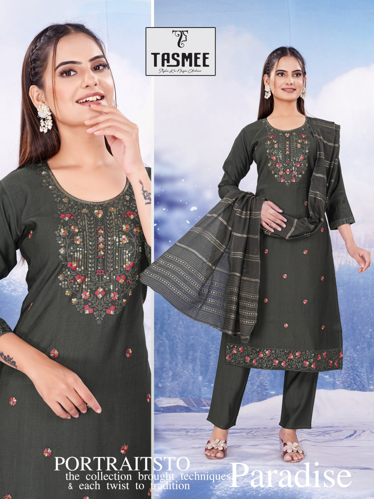 Ishani Vol 1 Tasmee Vertical Readymade Pant Style Suits Manufacturer Gujarat