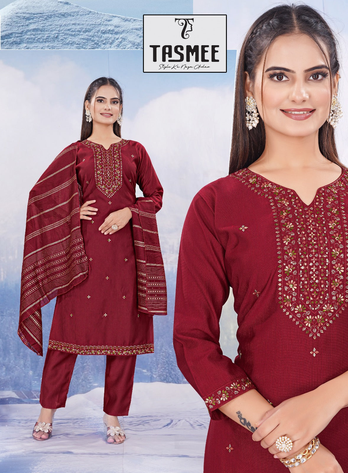 Ishani Vol 1 Tasmee Vertical Readymade Pant Style Suits Manufacturer Gujarat
