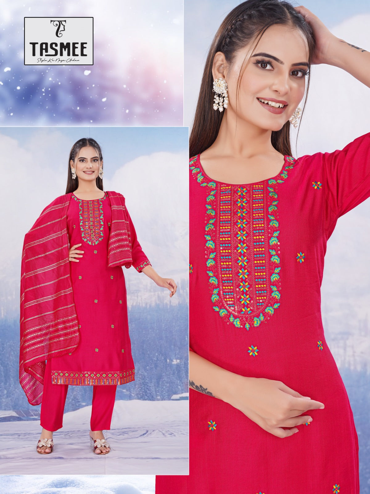 Ishani Vol 1 Tasmee Vertical Readymade Pant Style Suits Manufacturer Gujarat