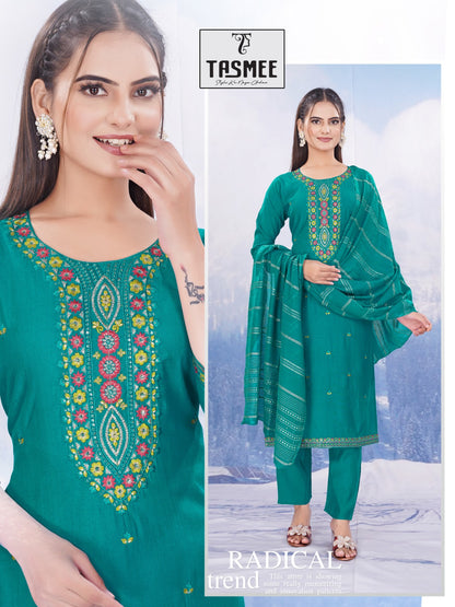 Ishani Vol 1 Tasmee Vertical Readymade Pant Style Suits Manufacturer Gujarat