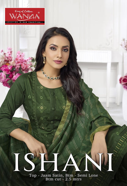Ishani Wanna Jam Satin Pant Style Suits Wholesaler Gujarat