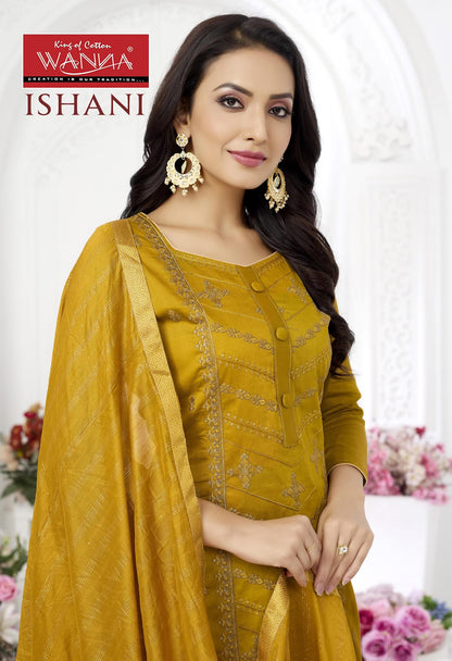 Ishani Wanna Jam Satin Pant Style Suits Wholesaler Gujarat