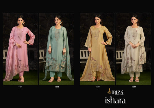 Ishara Ibiza Banglori Silk Pant Style Suits Supplier