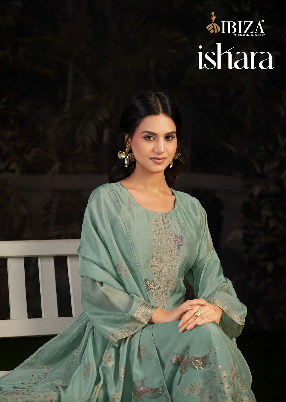 Ishara Ibiza Banglori Silk Pant Style Suits Supplier