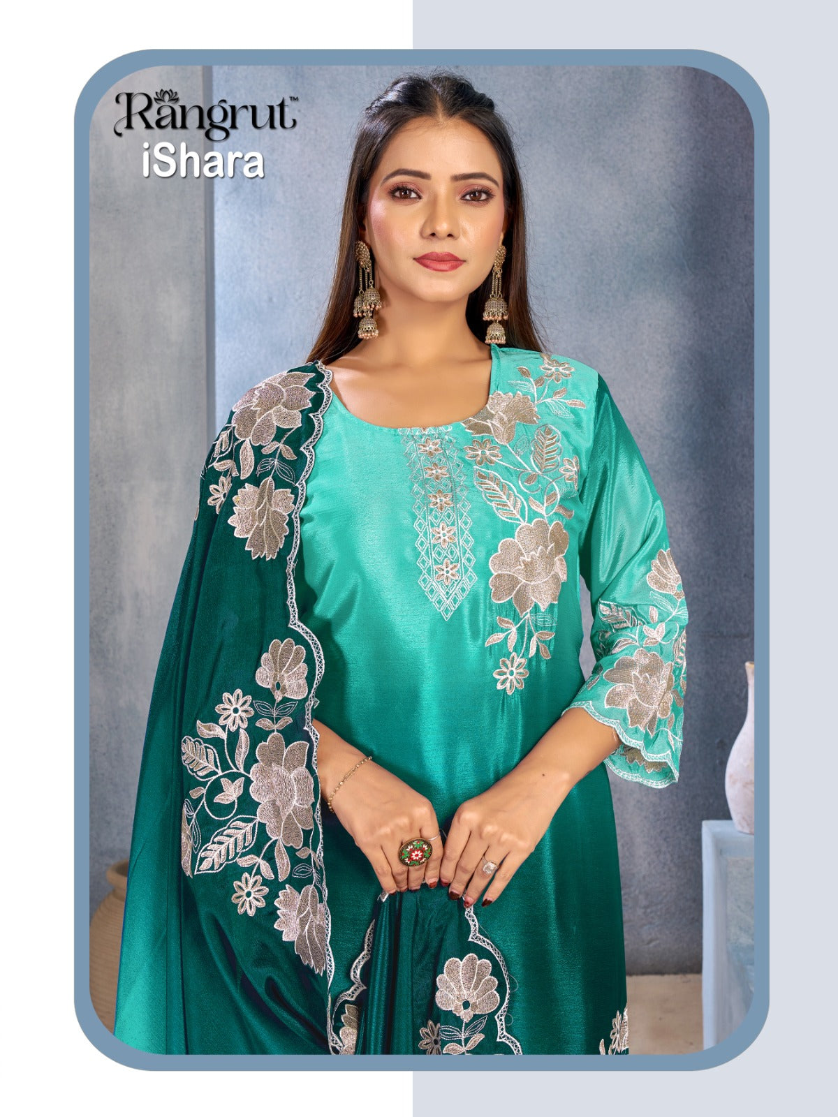 Ishara Rangrut Banwery Chinon Readymade Plazzo Style Suits Manufacturer Ahmedabad