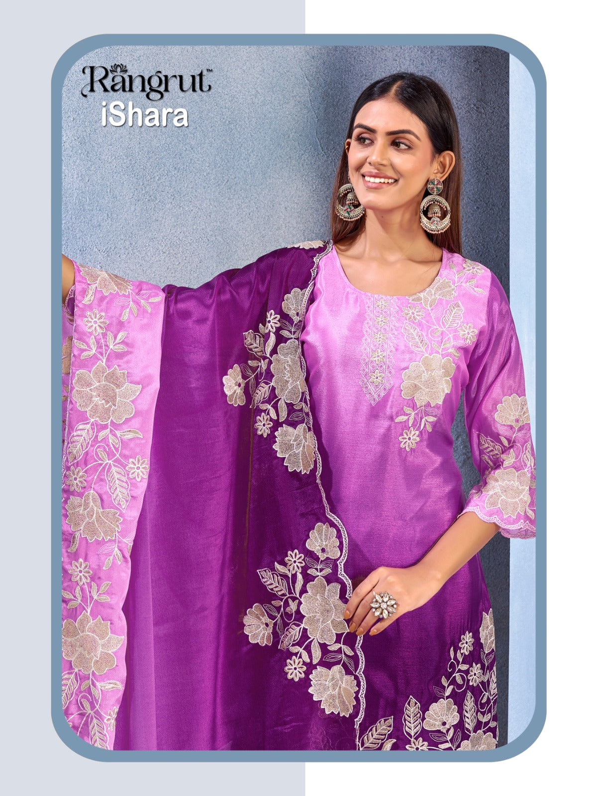 Ishara Rangrut Banwery Chinon Readymade Plazzo Style Suits Manufacturer Ahmedabad