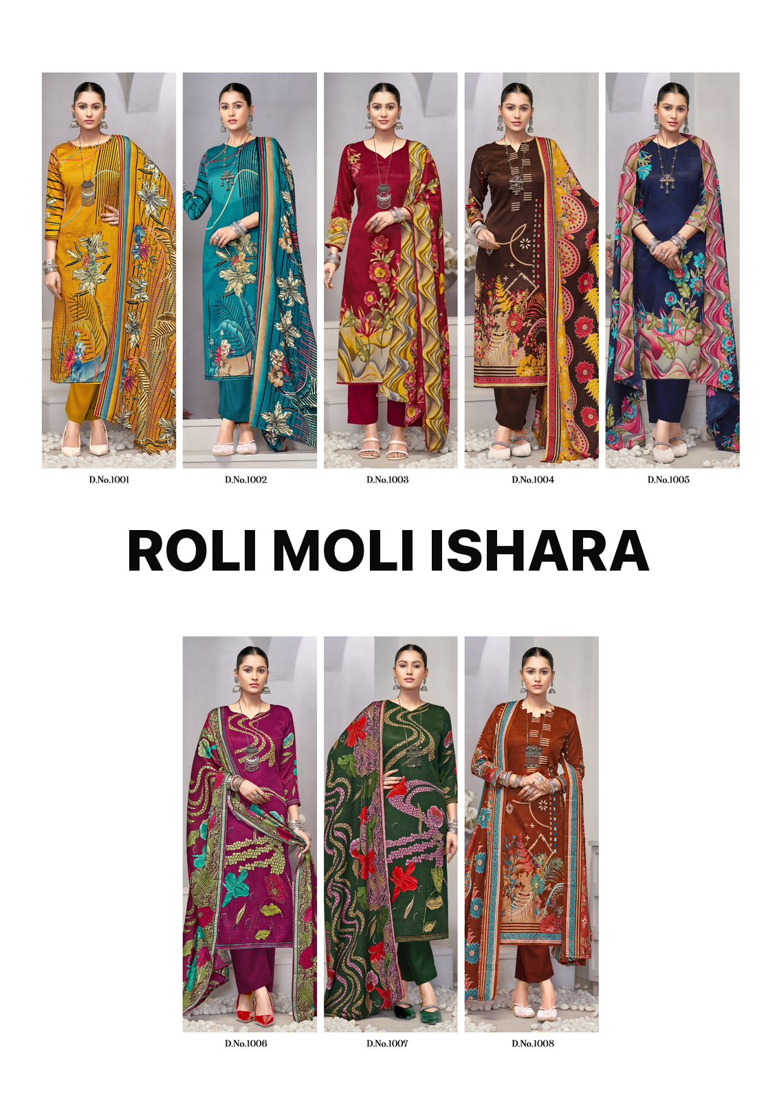 Ishara Roli Moli Karachi Pashmina Salwar Suits Wholesaler India