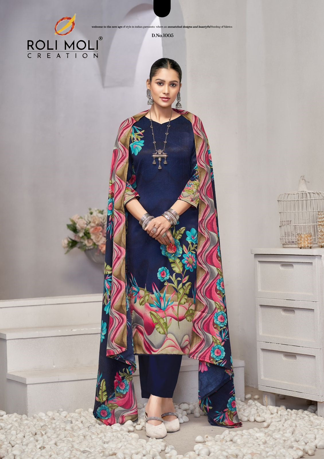 Ishara Roli Moli Karachi Pashmina Salwar Suits Wholesaler India
