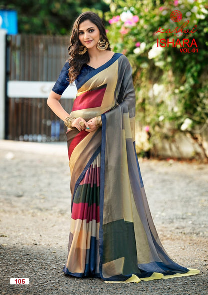 Ishara Vol 1 Kashvi Creation Moss Sarees Wholesale Price