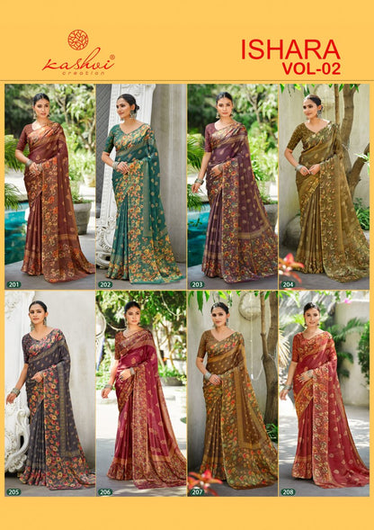 Ishara Vol 2 Kashvi Creation Moss Sarees Wholesaler