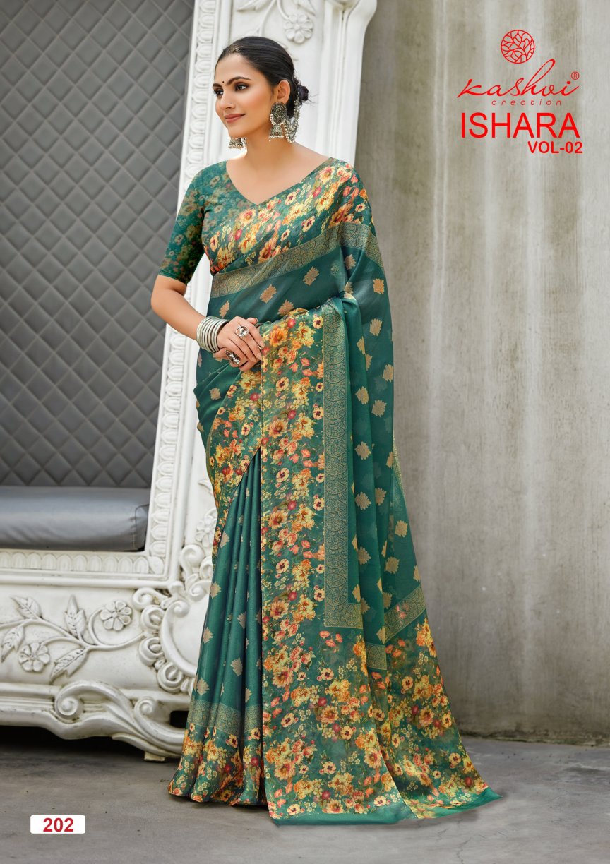 Ishara Vol 2 Kashvi Creation Moss Sarees Wholesaler