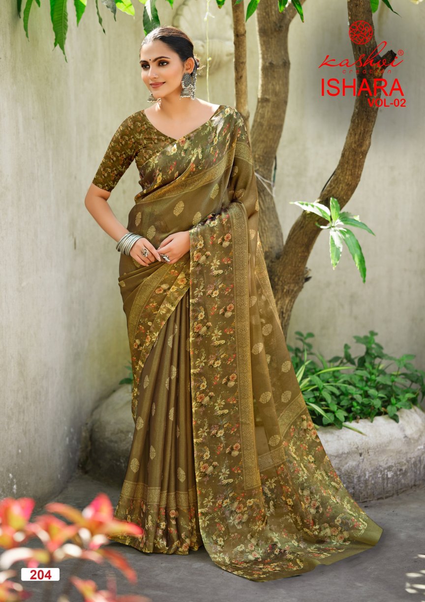 Ishara Vol 2 Kashvi Creation Moss Sarees Wholesaler