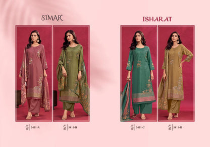 Isharat 5411 Simar Glossy Lawn Cotton Pant Style Suits Wholesale Rate