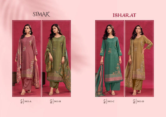 Isharat 5411 Simar Glossy Lawn Cotton Pant Style Suits Wholesale Rate