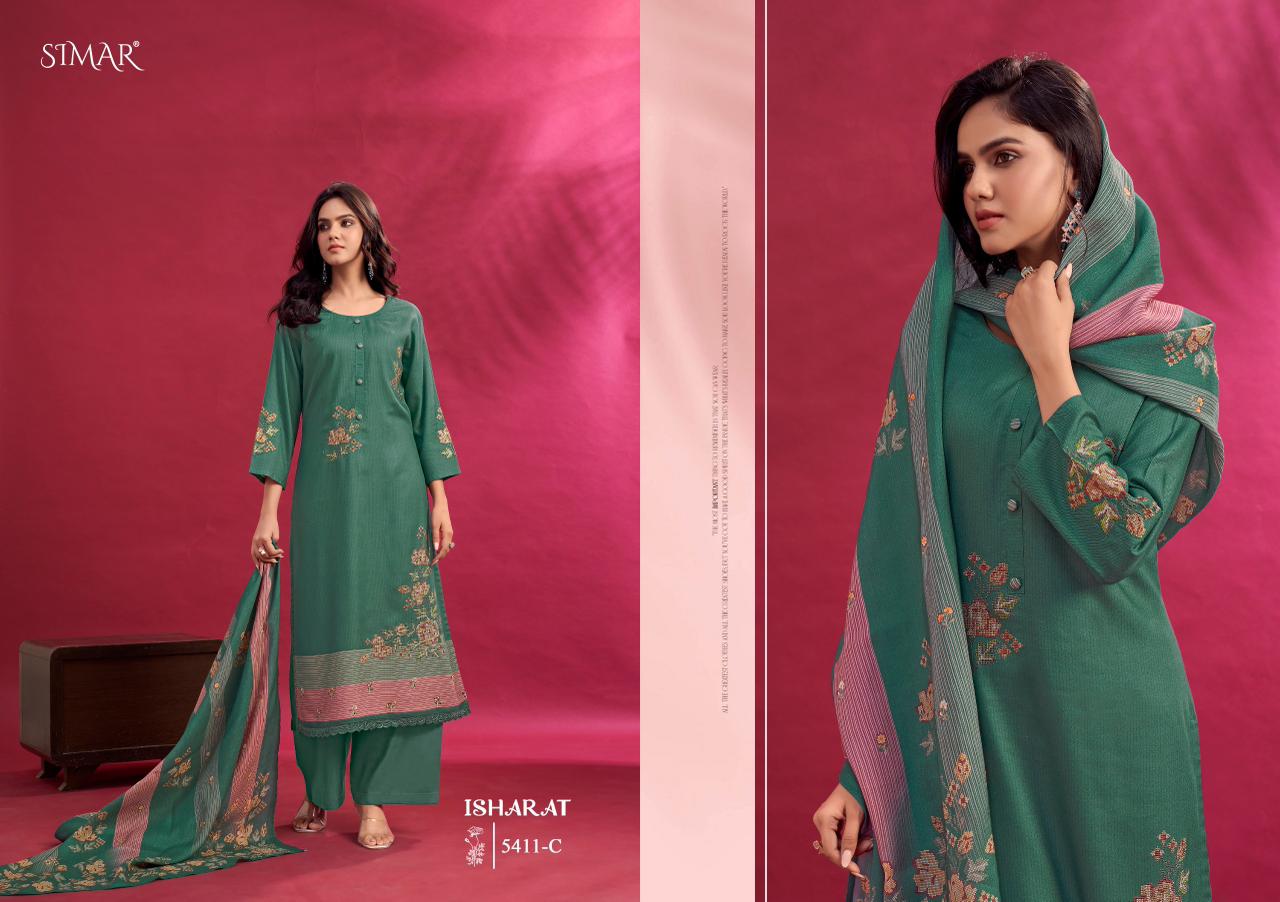 Isharat 5411 Simar Glossy Lawn Cotton Pant Style Suits Wholesale Rate