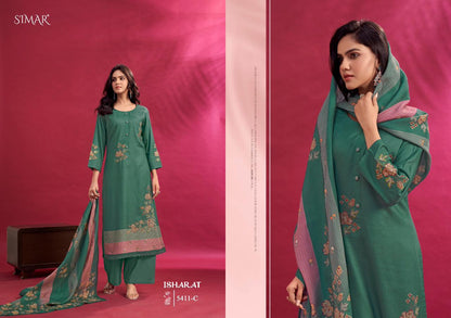 Isharat 5411 Simar Glossy Lawn Cotton Pant Style Suits Wholesale Rate