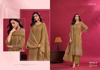 Isharat 5411 Simar Glossy Lawn Cotton Pant Style Suits Wholesale Rate