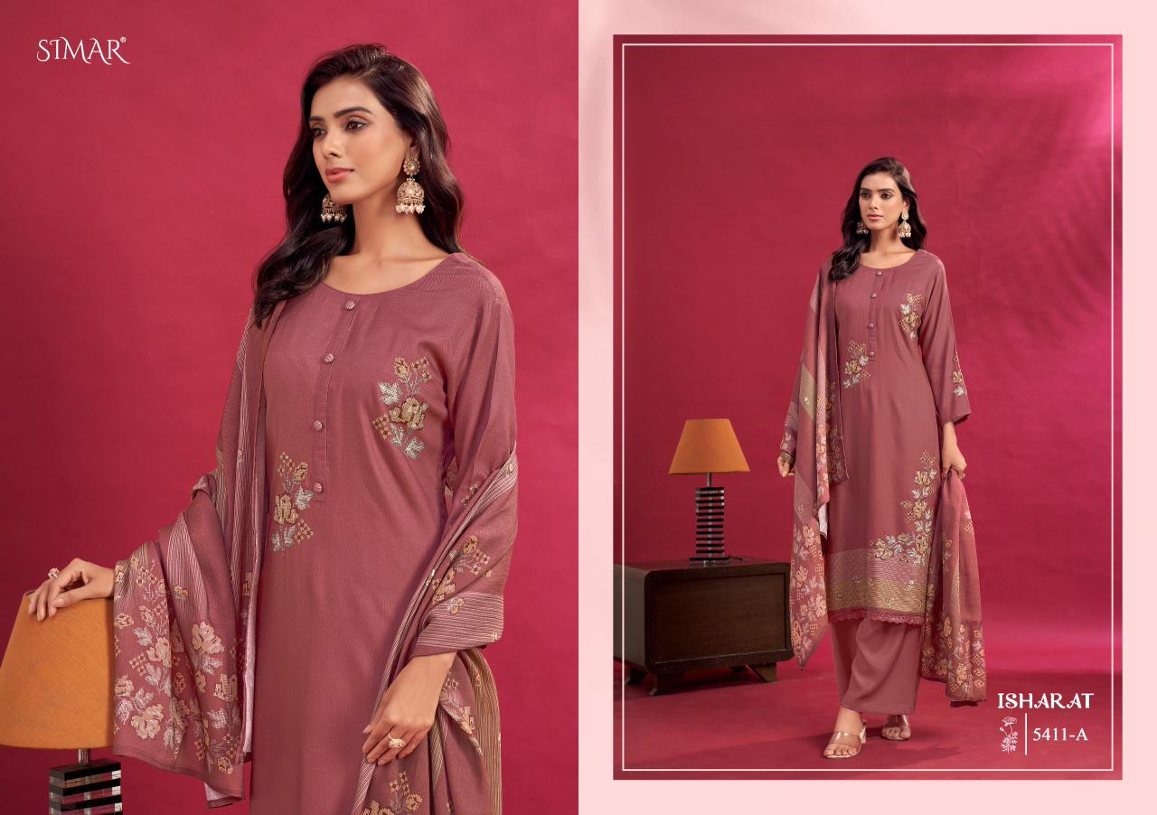 Isharat 5411 Simar Glossy Lawn Cotton Pant Style Suits Wholesale Rate