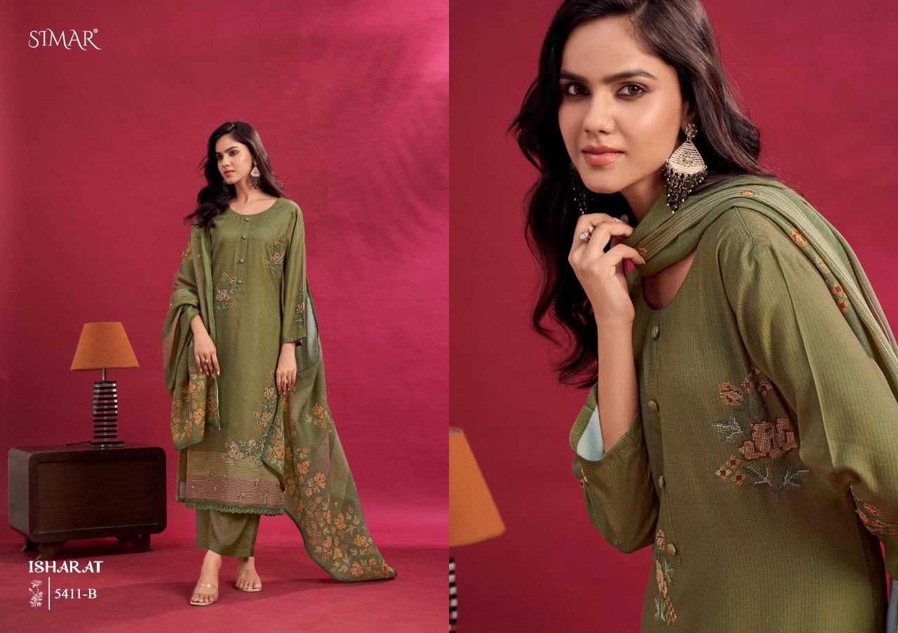 Isharat Muslin Simar Viscose Pant Style Suits Manufacturer Gujarat