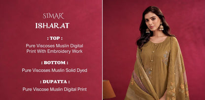 Isharat Muslin Simar Viscose Pant Style Suits Manufacturer Gujarat