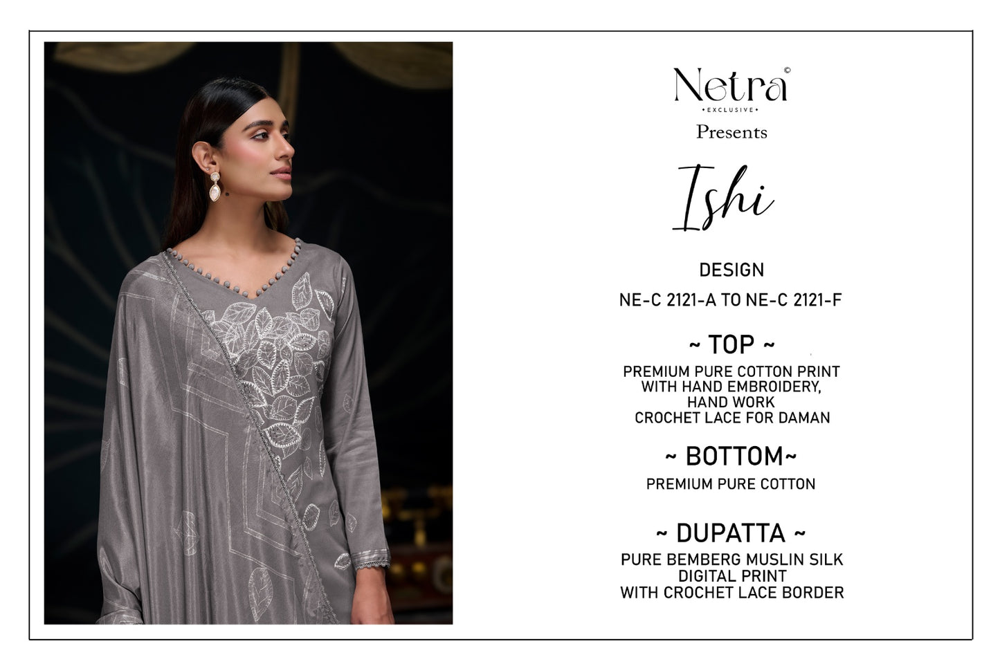 Ishi Netra Cotton Pant Style Suits Supplier Ahmedabad