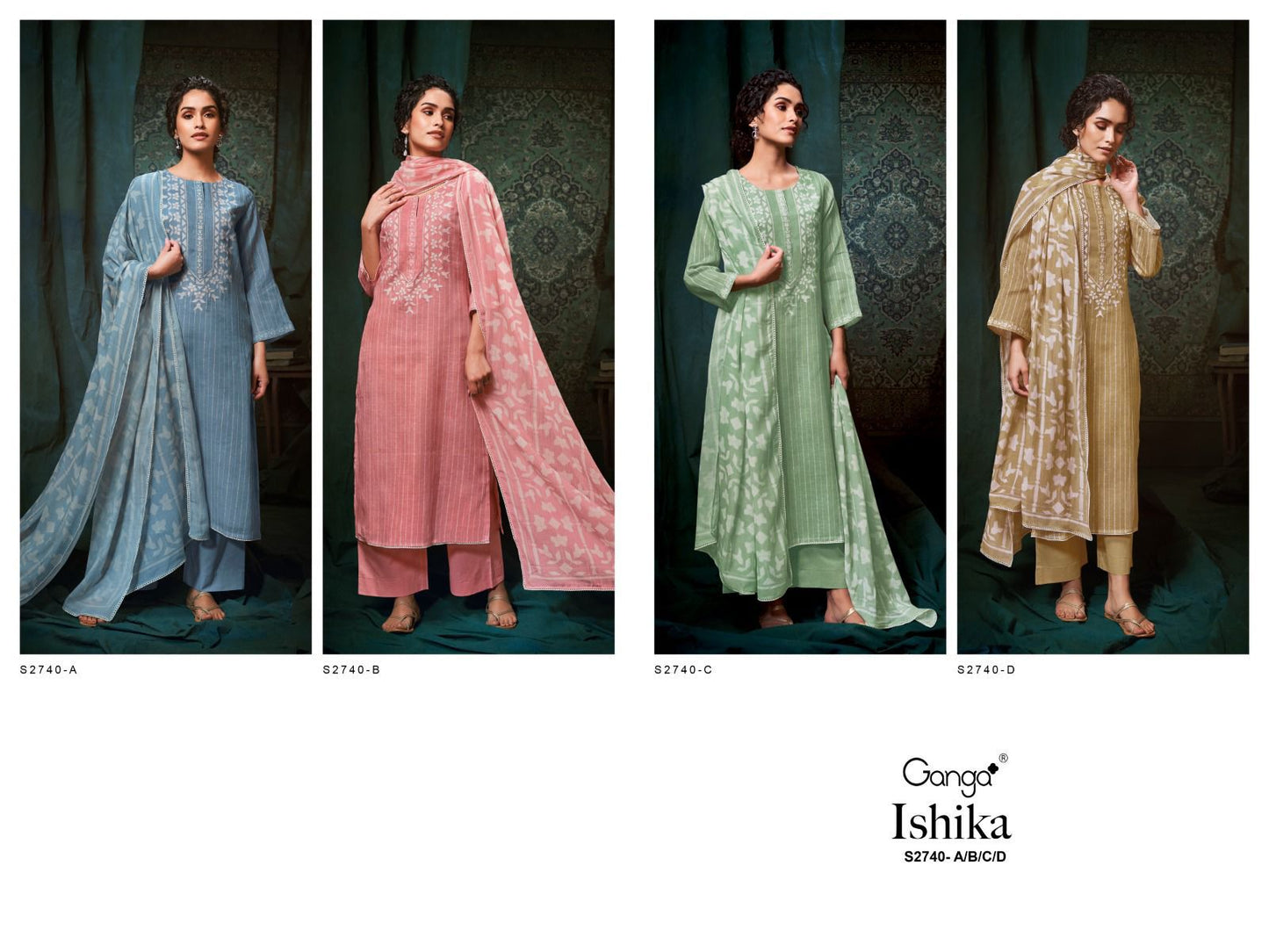 Ishika 2740 Ganga Woven Plazzo Style Suits Exporter