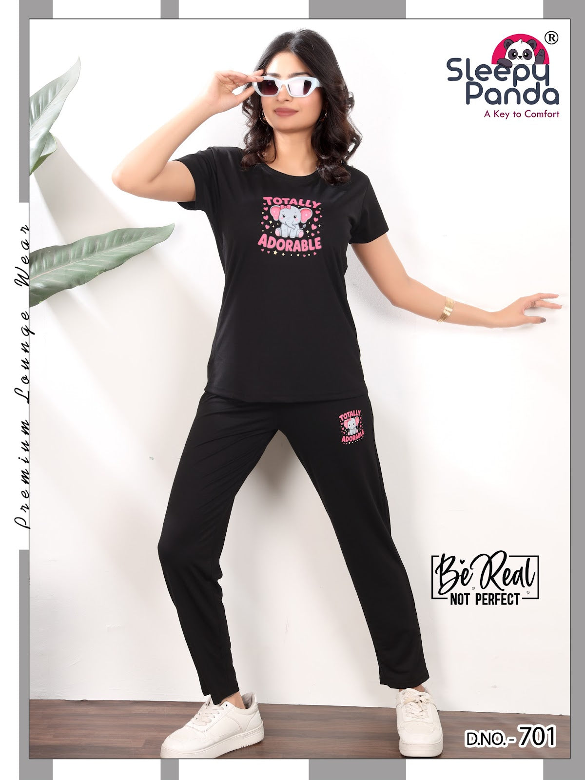 Ishika 701 Sleepy Panda Tencil Lycra Pyjama Night Suits Exporter Gujarat