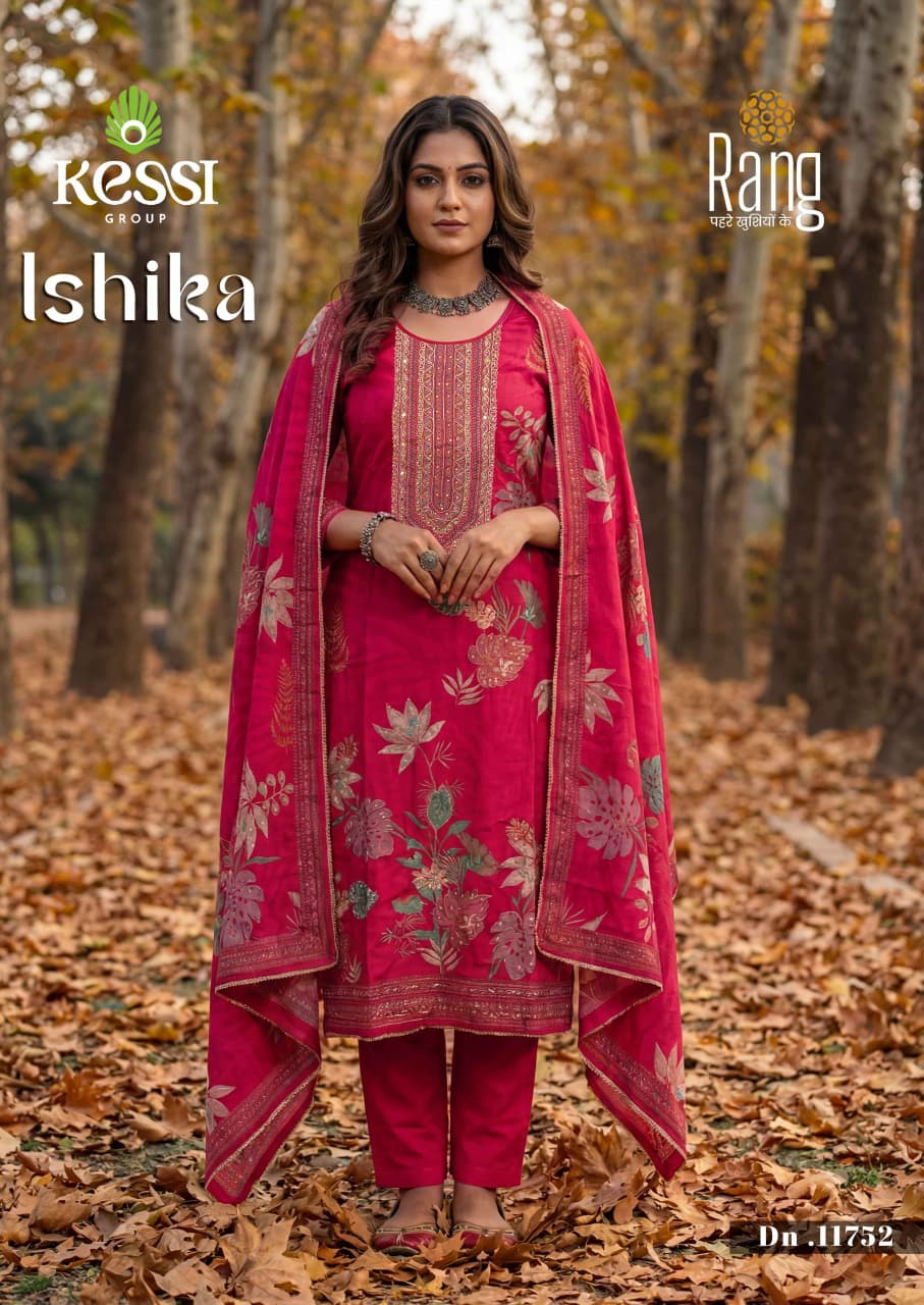 Ishika Kessi Rang Muslin Pant Style Suits Wholesale Rate