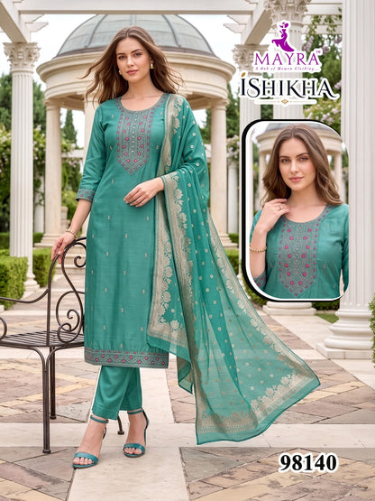 Ishika Mayra Roman Readymade Pant Style Suits Wholesaler Ahmedabad