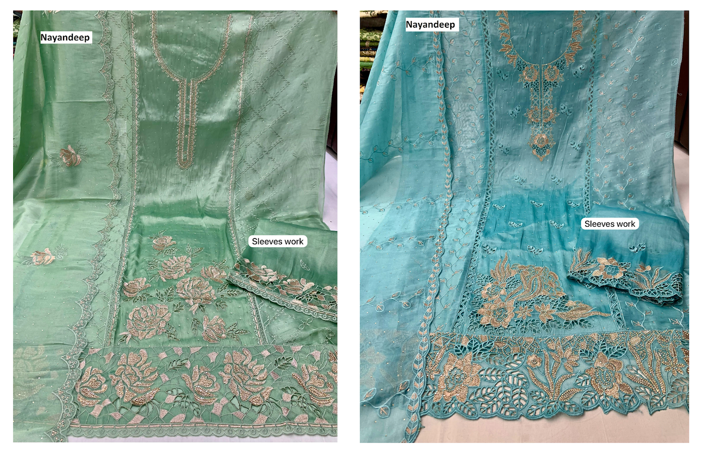 Ishika Nayandeep Silk Salwar Suits Exporter India