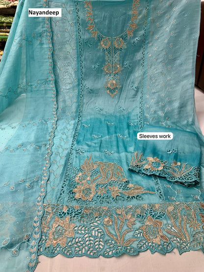 Ishika Nayandeep Silk Salwar Suits Exporter India