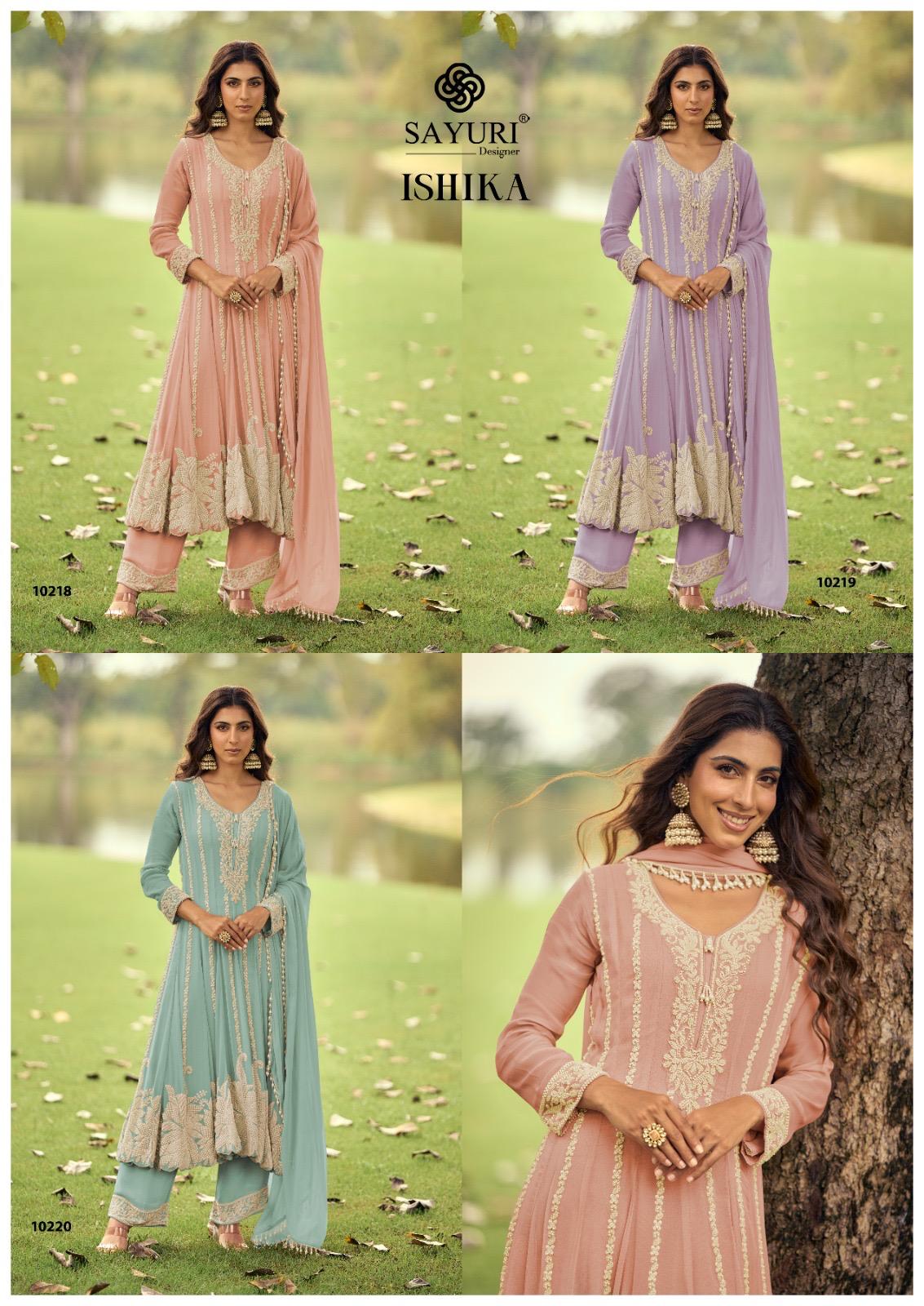 Ishika Sayuri Georgette Readymade Anarkali Suits Wholesale Price