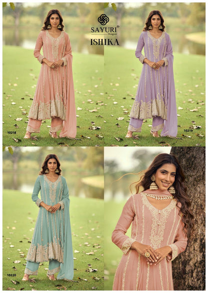 Ishika Sayuri Georgette Readymade Anarkali Suits Wholesale Price