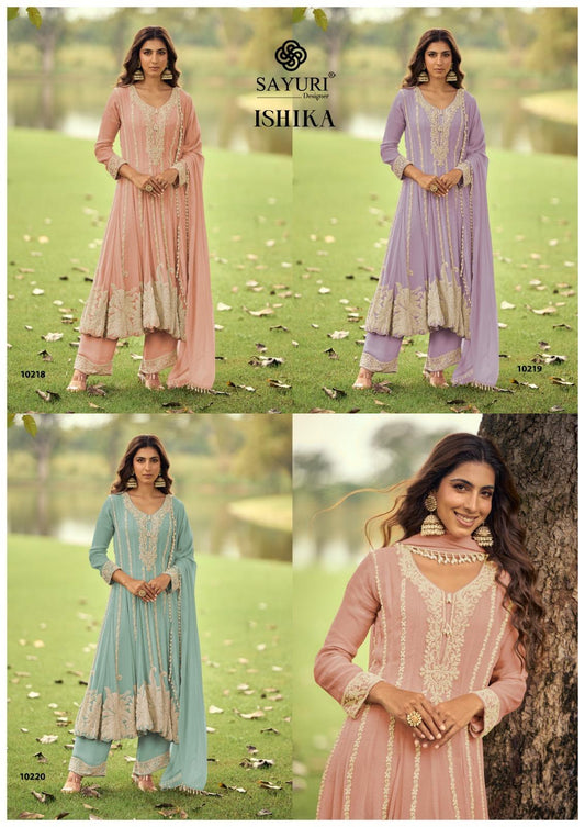 Ishika Sayuri Georgette Readymade Anarkali Suits Wholesale Price