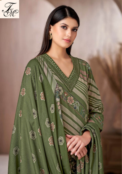 Ishika Tm Pure Corduroy Pashmina Suits Supplier Gujarat