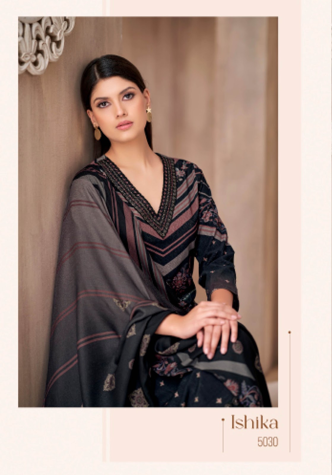 Ishika Tm Pure Corduroy Pashmina Suits Supplier Gujarat