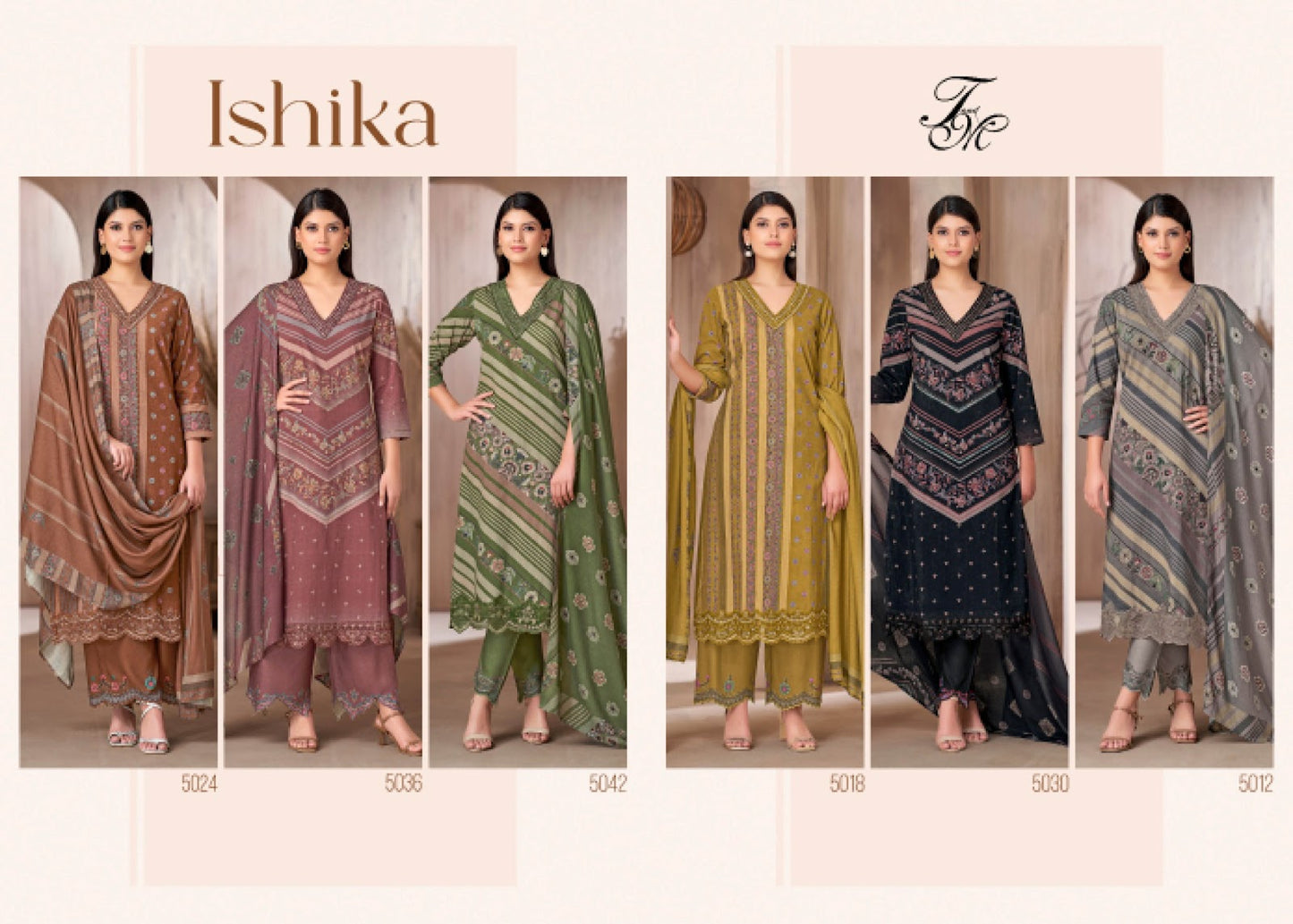 Ishika Tm Pure Corduroy Pashmina Suits Supplier Gujarat