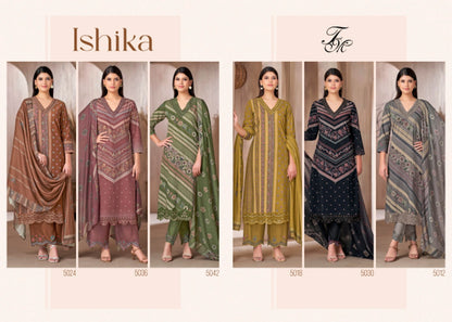 Ishika Tm Pure Corduroy Pashmina Suits Supplier Gujarat