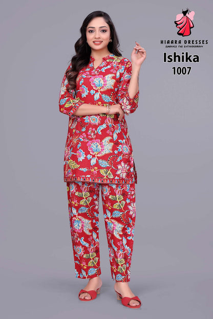 Ishika Vol 1 Hiaara Cotton Co Ord Set Wholesaler India